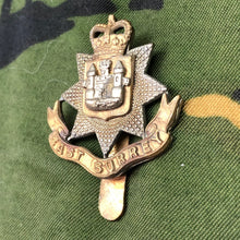 Load image into Gallery viewer, Genuine British Army Brass Cap Badge - East Surrey Regiment - The Militaria Shop