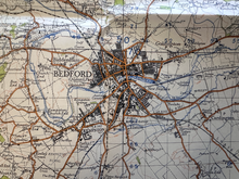 Load image into Gallery viewer, Original WW2 British Army GSGS OS Map of England & Wales - Bedford - The Militaria Shop