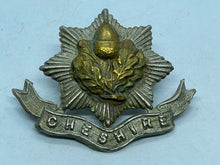 Load image into Gallery viewer, Original British Army WW1 Cheshire Regiment Cap Badge - The Militaria Shop