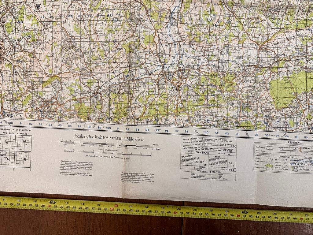 Original WW2 British Army GSGS OS Map of Great Britain - S.E London & Sevenoaks - The Militaria Shop