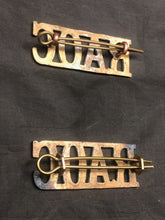 Load image into Gallery viewer, Original WW2 British Army RAOC Army Ordninance Corps Brass Shoulder Title Pair - The Militaria Shop