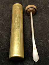 Load image into Gallery viewer, Original WW1 British Army SMLE Enfield Brass Oil Bottle - J.J.B Maker Marked - The Militaria Shop