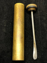 Load image into Gallery viewer, Original WW1 British Army SMLE Enfield Brass Oil Bottle - J.J.B Maker Marked - The Militaria Shop