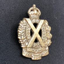 Charger l'image dans la galerie, Original WW1 British Army Regimental Cap Badge - Scottish Horse Yeomanry - The Militaria Shop