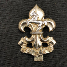 Load image into Gallery viewer, Genuine British Army Staybrite Cap Badge - The Kings Regiment - The Militaria Shop