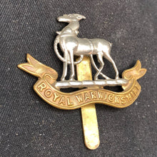 Load image into Gallery viewer, Original WW2 British Army Cap Badge - Royal Warwickshire Regiment - The Militaria Shop