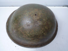 Load image into Gallery viewer, Mk3 Canadian / British Army Original WW2 Turtle Helmet High Rivet - The Militaria Shop