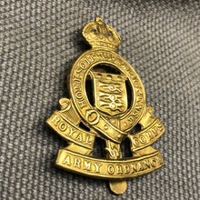 Load image into Gallery viewer, Original WW2 British Army Cap Badge - Royal Army Ordnance Corps - The Militaria Shop