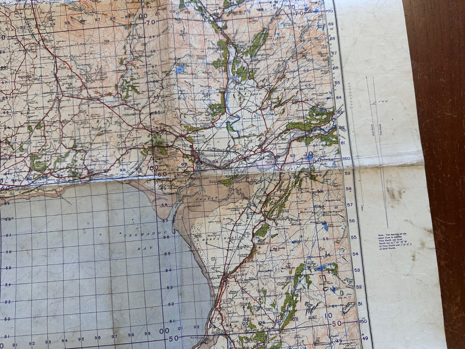Original WW2 British Army GSGS OS Map England & Wales - Portmadoc & Criccieth - The Militaria Shop