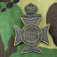 Load image into Gallery viewer, Original WW1 British Army 16th Battalion Queen's Westminster Rifles Cap Badge - The Militaria Shop