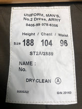 Lade das Bild in den Galerie-Viewer, Original British Army No.2 Dress Uniform Jacket - Grade 1 - Size 188/104/96 - The Militaria Shop
