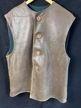 Load image into Gallery viewer, Original WW2 British Army No.2 Camouflaged Leather Jerkin - Size 1 - 1945 Dated - The Militaria Shop