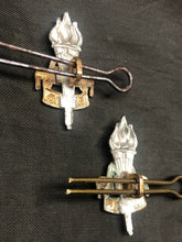 Load image into Gallery viewer, Original WW2 British Army Collar Badge Pair - Royal Army Education Corps RAEC - The Militaria Shop