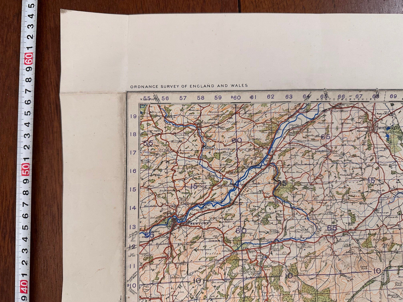 Original WW2 British Army GSGS OS Map of England - Bishop's Castle - The Militaria Shop