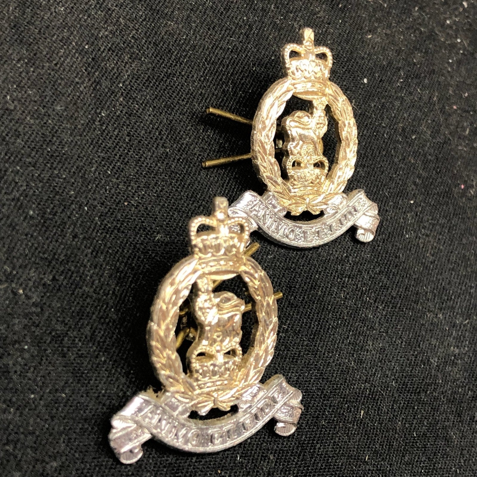 Original British Collar Badge Pair - Adjutant Generals Corps - The Militaria Shop