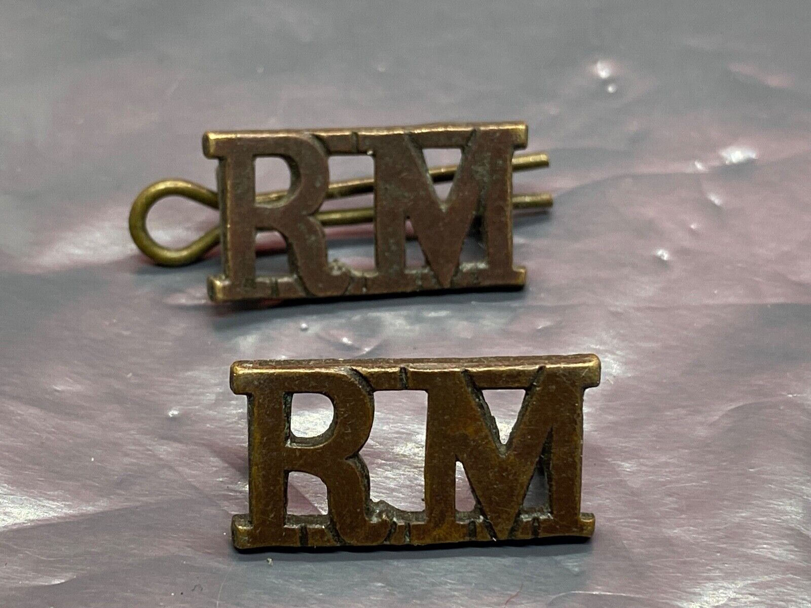 Original Ww1   Ww2 British Army Royal Marines Rm Collar Badges – The 