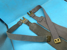 Load image into Gallery viewer, Original Pair of WW2 British Royal Air Force 37 Pattern RAF Blue Canvas L-Straps - The Militaria Shop