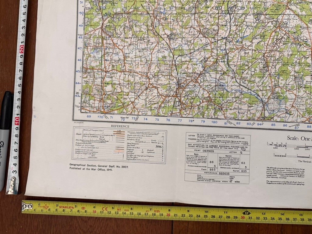 Original WW2 British Army GSGS OS Map England - Tunbridge Wells - The Militaria Shop