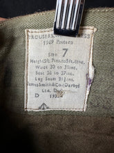 Load image into Gallery viewer, Genuine British Army Battledress Serge Trousers - Size 7 - 31" Waist - The Militaria Shop