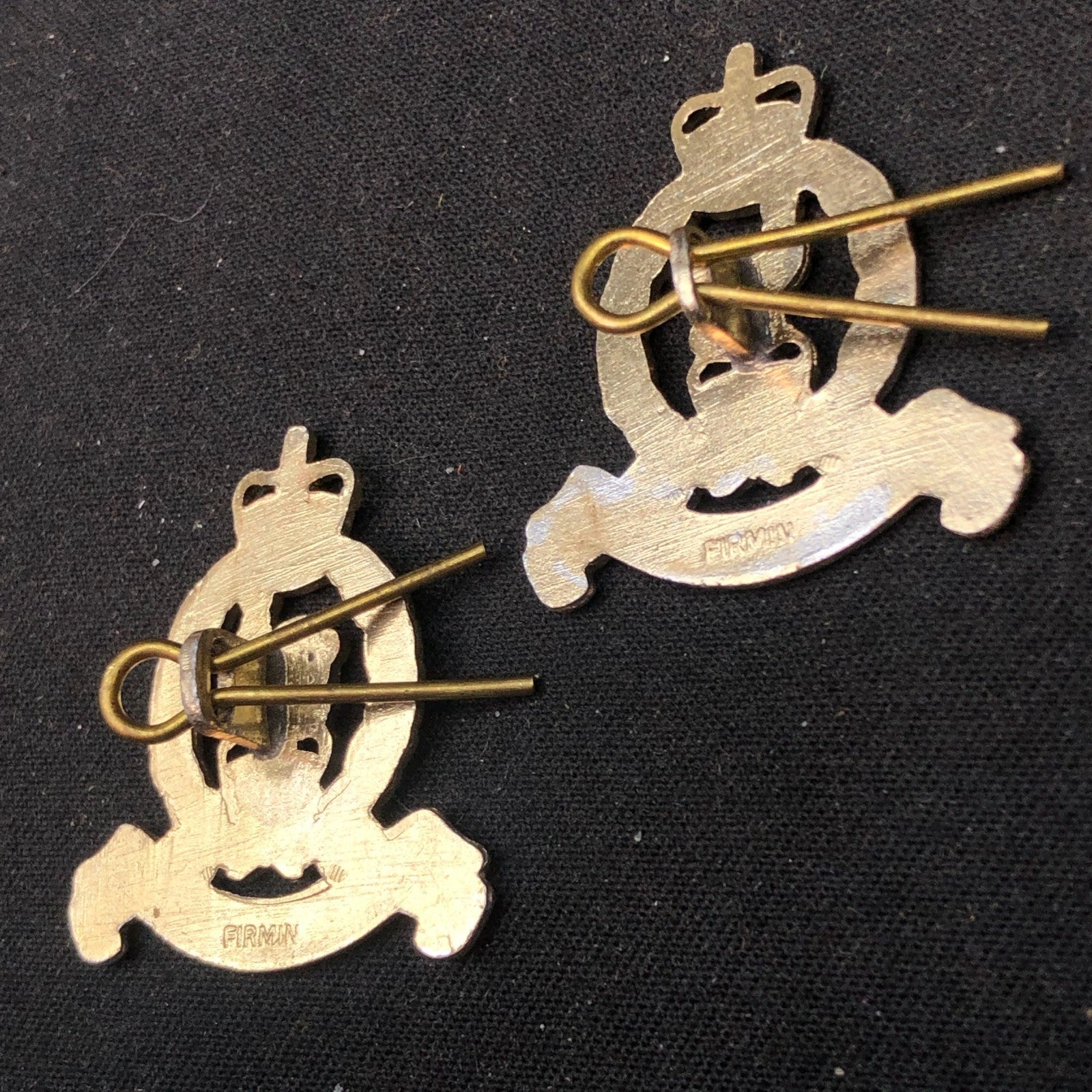 Original British Collar Badge Pair - Adjutants General Corps - The Militaria Shop
