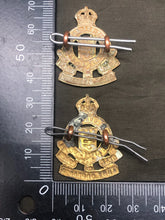 Load image into Gallery viewer, Original WW2 British Army Collar Badge Pair - Royal Army Ordnance Corps RAOC - The Militaria Shop