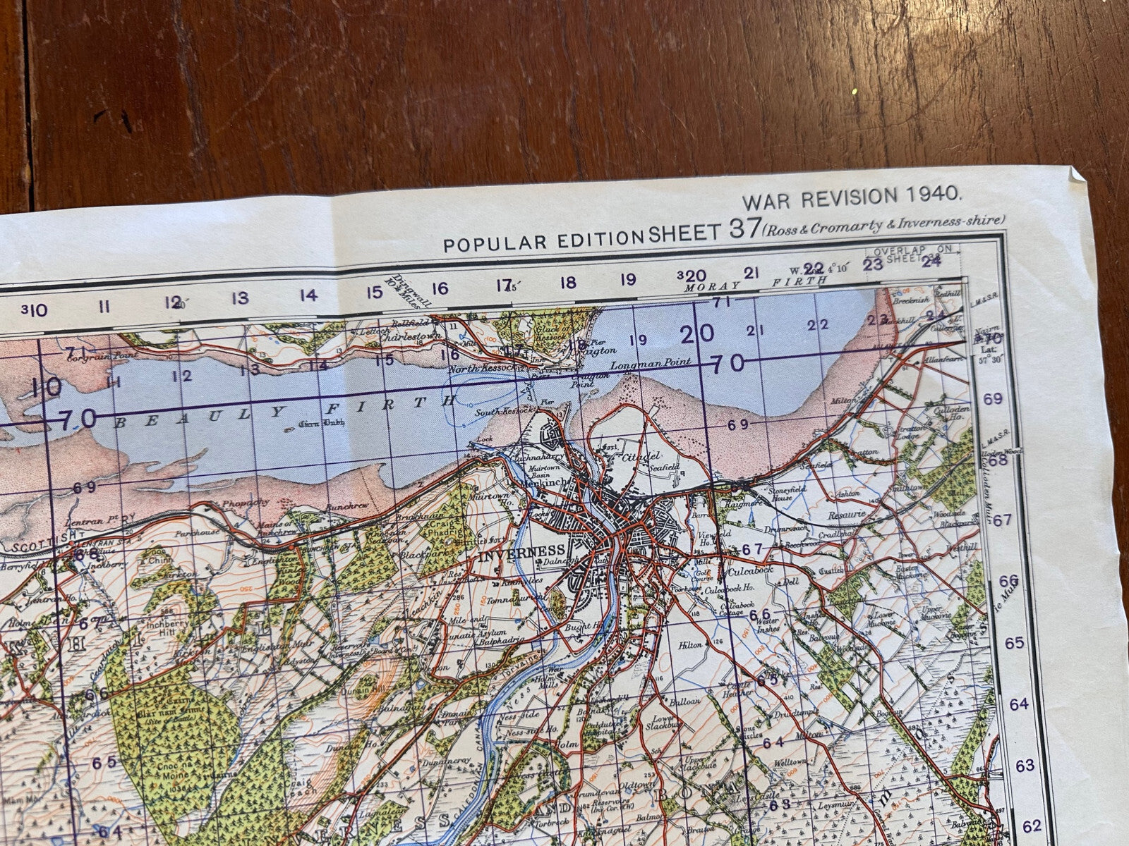 Original WW2 British Army GSGS Map of Scotland - Inverness - The Militaria Shop