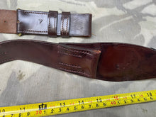 Load image into Gallery viewer, Original British Army Officer's Brown Leather Sword Belt - No Buckle - The Militaria Shop