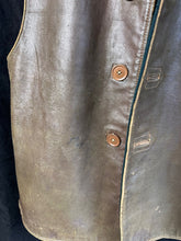 Load image into Gallery viewer, Original WW2 British Army No.2 Camouflaged Leather Jerkin - Size 1 - 1945 Dated - The Militaria Shop