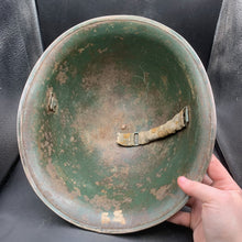 Load image into Gallery viewer, Original British/Canadian Army WW2 Mk3 Turtle High Rivet Combat Steel Helmet - The Militaria Shop