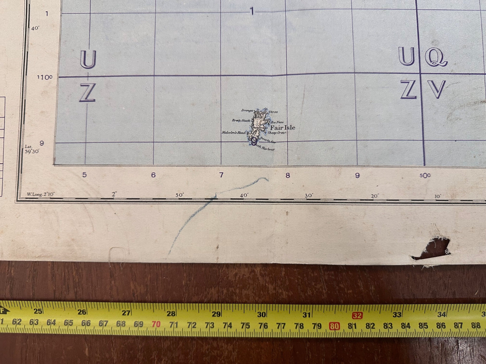 Original WW2 British Army RAF Navy Base Map of Scotland Shetland/Orkney Islands - The Militaria Shop