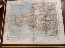 Load image into Gallery viewer, Original WW2 British Army RAF Navy Base Map of South Wales - Cardiff & Swansea - The Militaria Shop