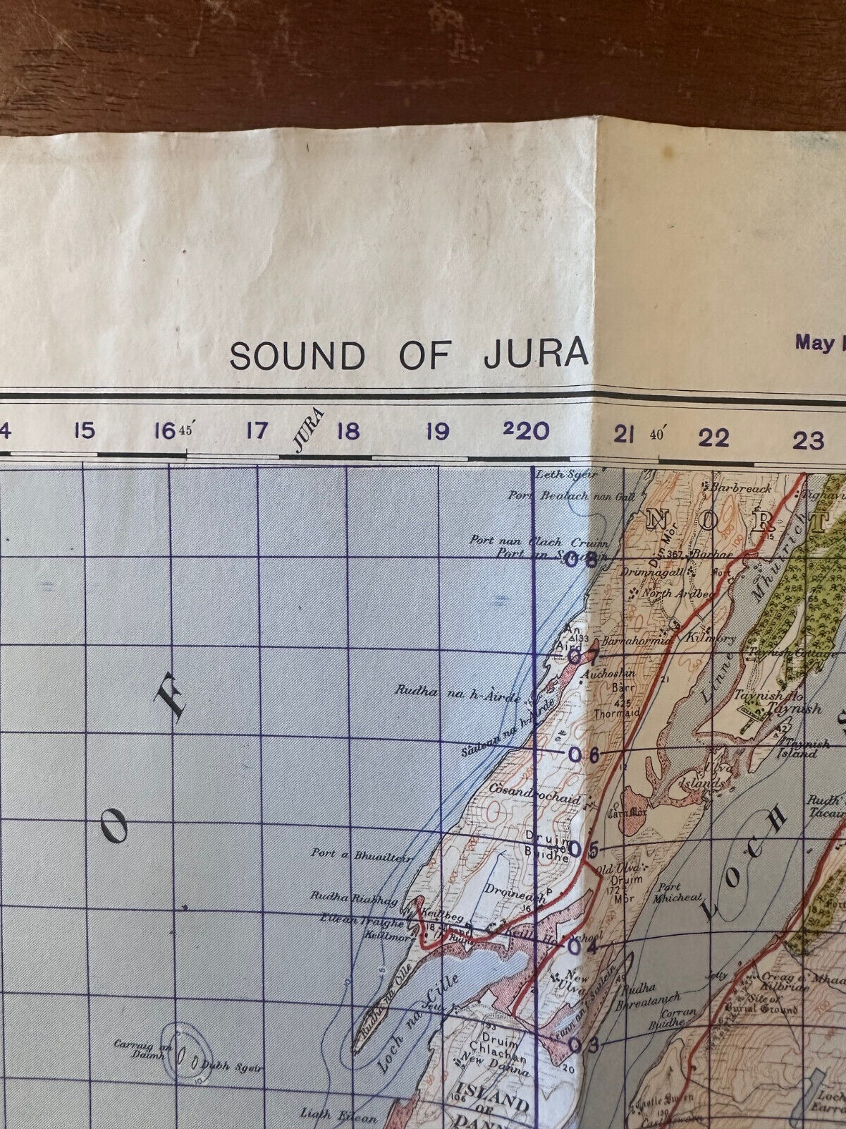 Original WW2 British Army GSGS Map of Scotland - Sound of Jura - The Militaria Shop