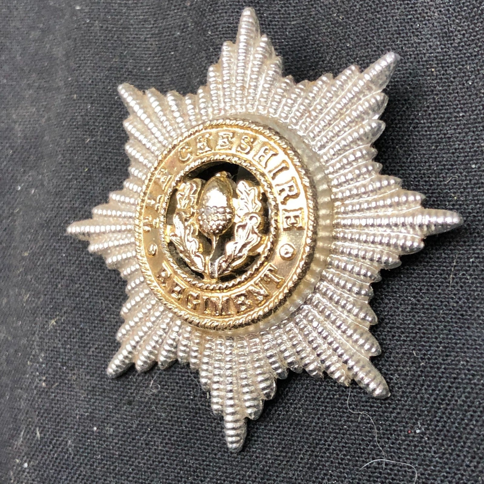 Genuine British Army Staybrite Cap Badge - Cheshire Regiment - The Militaria Shop