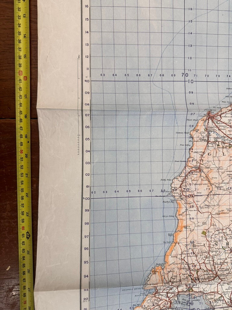Original WW2 British Army GSGS OS Map of Great Britain - Isle of Man - The Militaria Shop