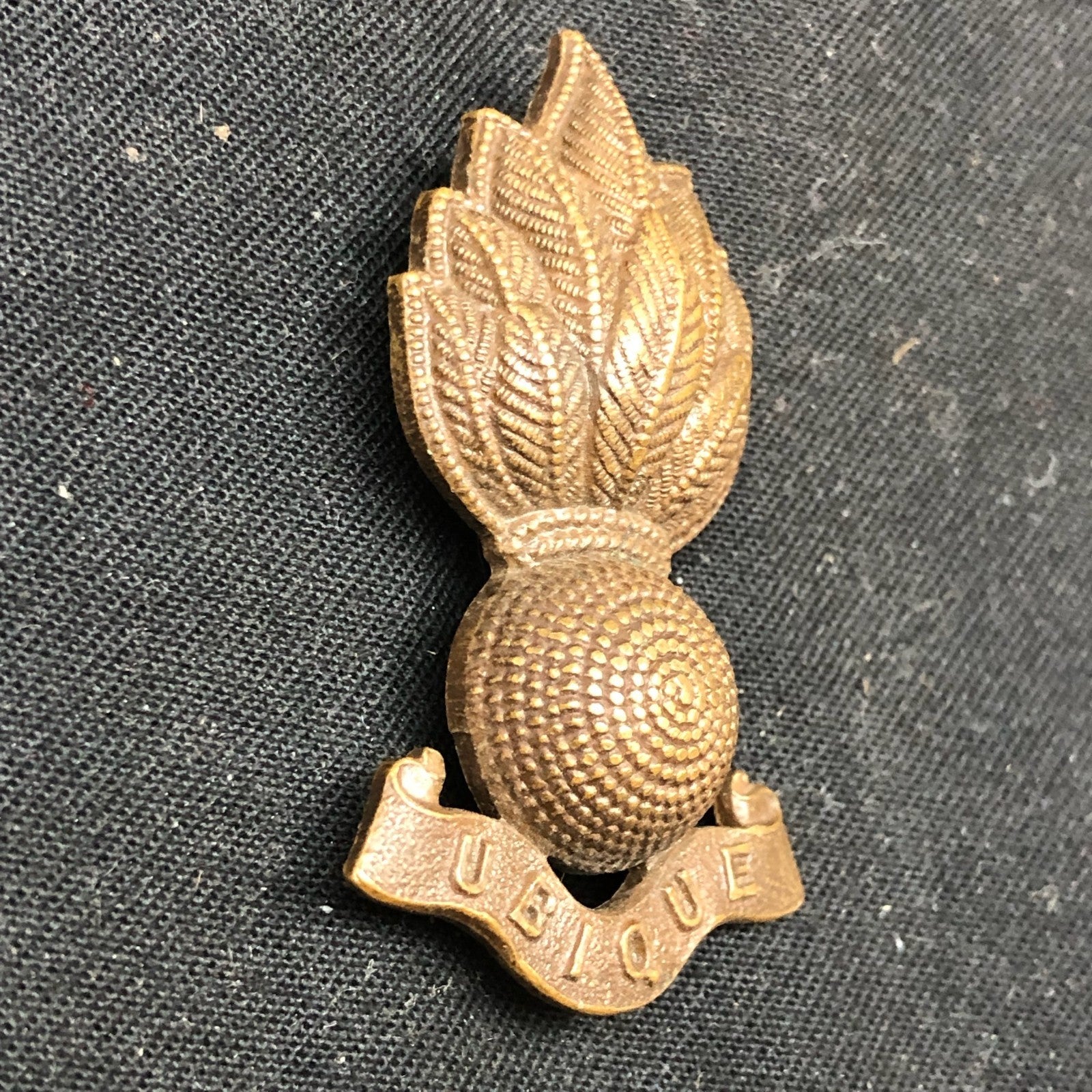 Genuine WW2 British Army Brass Cap Badge - Royal Engineers - The Militaria Shop