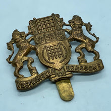 Lade das Bild in den Galerie-Viewer, Original British Army Westminster Dragoons (Territorial Yeomanry) Cap Badge - The Militaria Shop
