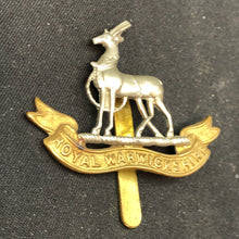 Load image into Gallery viewer, Original WW2 British Army Cap Badge - Royal Warwickshire Regiment - The Militaria Shop