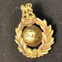 Load image into Gallery viewer, Original WW2 British Army Cap Badge - Royal Marines - The Militaria Shop