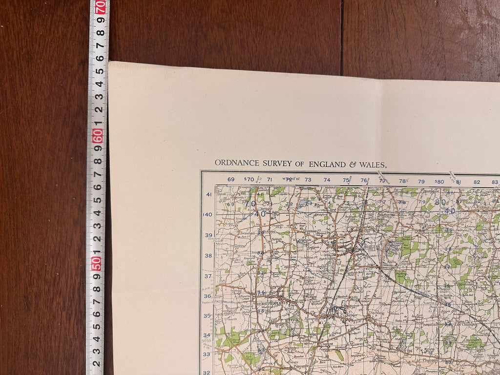 Original WW2 British Army GSGS OS Map of Great Britain - Brighton & Eastbourne - The Militaria Shop