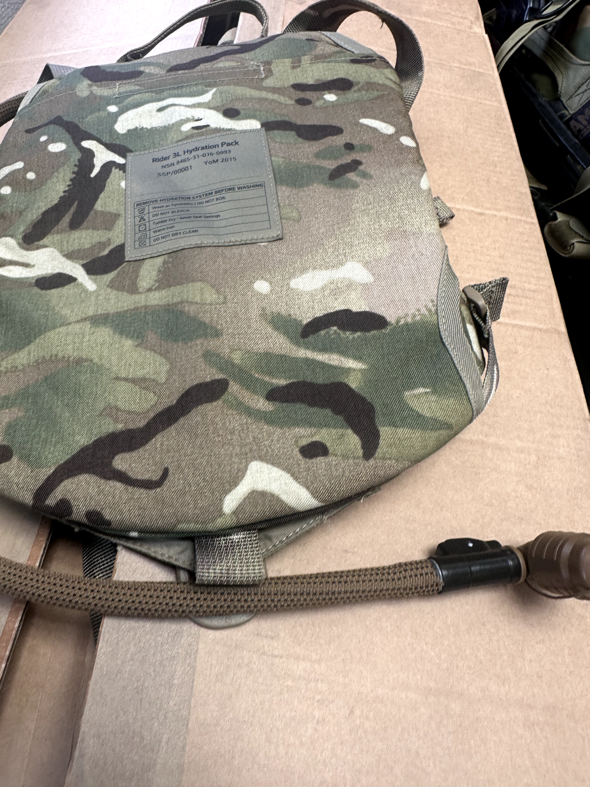 British Army Grade 1 - 3L Rider Hydration Water Pack MTP Camouflage Issued - The Militaria Shop