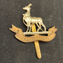 Load image into Gallery viewer, Original WW2 British Army Cap Badge - Royal Warwickshire Regiment - The Militaria Shop