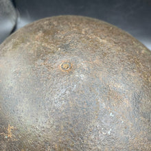 Charger l'image dans la galerie, Original British/Canadian Army WW2 Mk3 Turtle High Rivet Combat Steel Helmet - The Militaria Shop