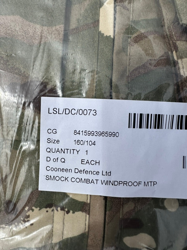 NEW British Army MTP Camouflaged Combat Windproof Jacket Smock - Size 160/104 - The Militaria Shop