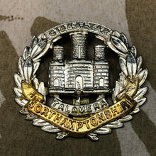 Load image into Gallery viewer, Genuine British Army Cap Badge - Northamptonshire Regiment - The Militaria Shop