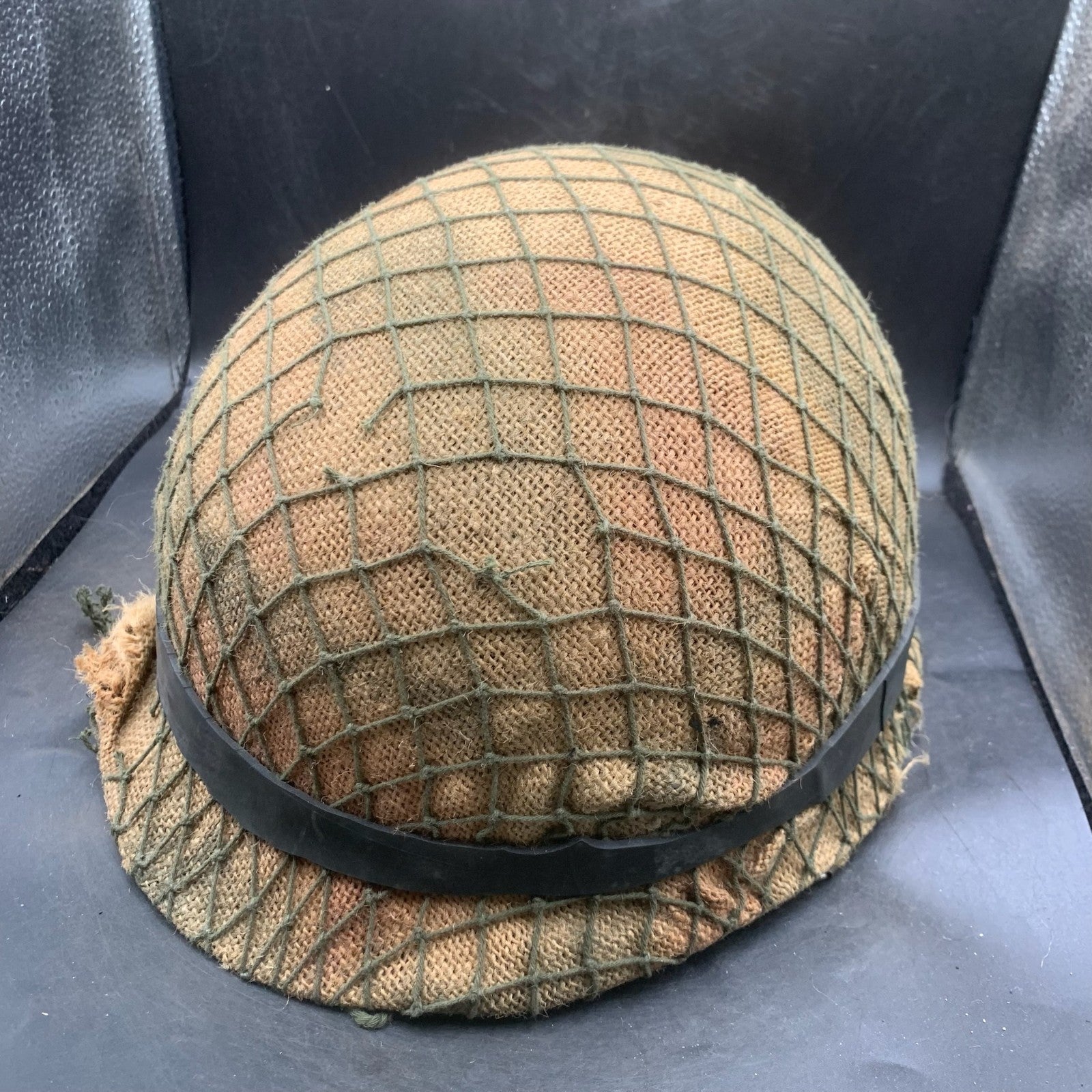 Genuine Dutch Army M53 Euroclone of US M1 Camouflaged Helmet & Liner Set - The Militaria Shop