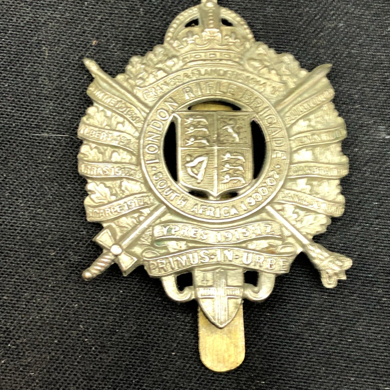 Original WW1 British Army Cap Badge - London Rifle Brigade - The Militaria Shop