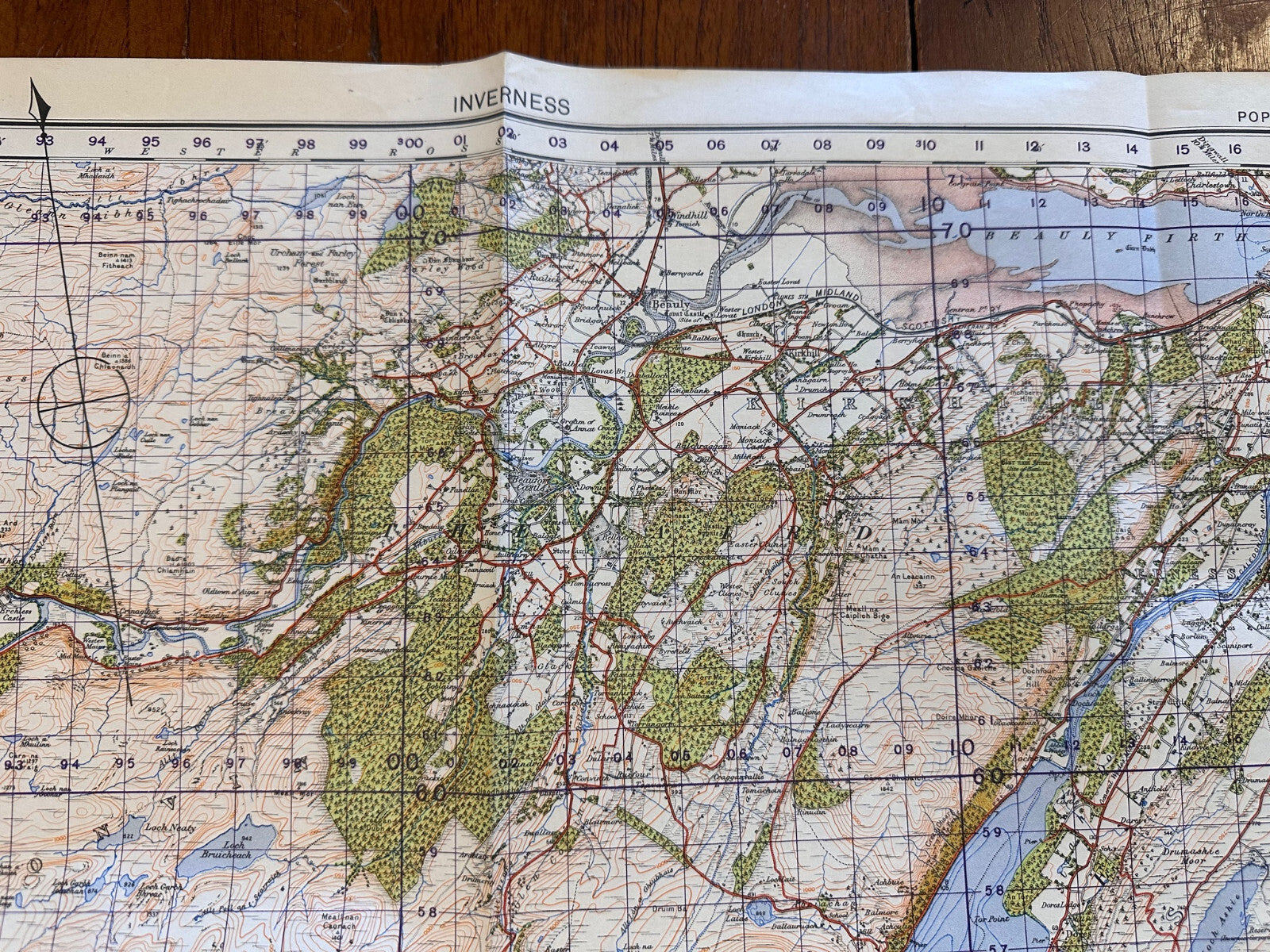 Original WW2 British Army GSGS Map of Scotland - Inverness - The Militaria Shop