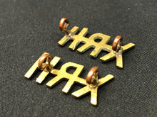 Load image into Gallery viewer, Original WW1 British Army Brass Shoulder Titles - 10th Royal Hussars XRH - The Militaria Shop