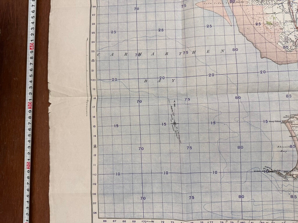 Original WW2 British Army GSGS OS Map of Great Britain - Llanelly - The Militaria Shop
