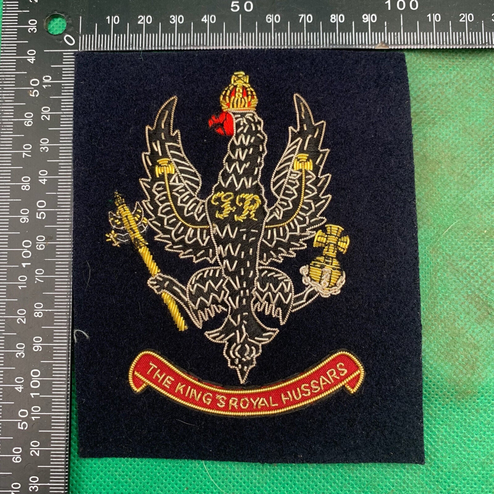 British Army Bullion Embroidered Blazer Badge - King's Royal Hussars - The Militaria Shop